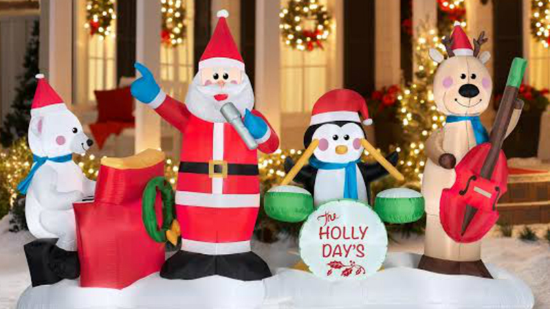 Inflatable Christmas Decorations to Adorn Your Lawn and Roof